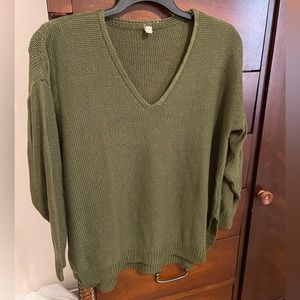 Oversized olive sweater